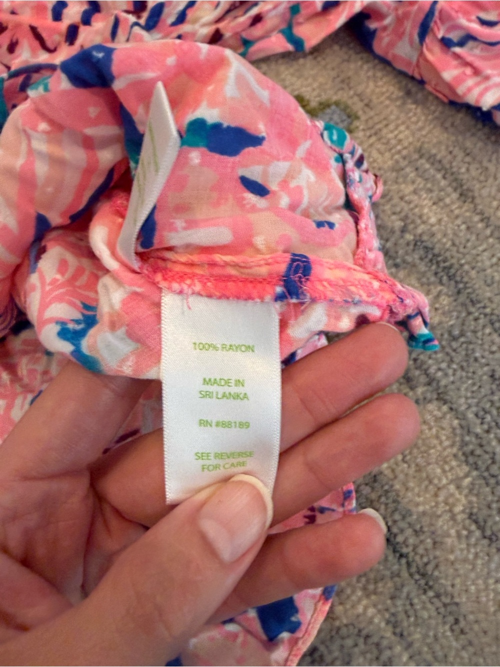 Lilly Pulitzer Corie Top in Multi Swirling Seadream off the shoulder blouse XS - Picture 5 of 6